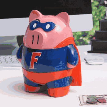 Florida Gators Piggy Bank - Large Stand Up Superhero CO
