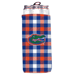 Florida Gators Plaid Insulated Slim Can Sleeve
