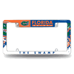 Florida Gators Primary 12" x 6" Chrome All Over Automotive License Plate Frame