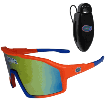 Florida Gators Shield Sunglasses with Visor Clip