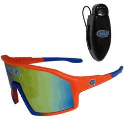 Florida Gators Shield Sunglasses with Visor Clip