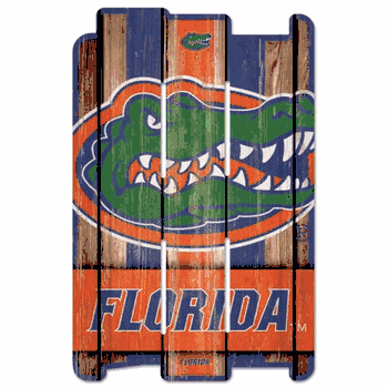 Florida Gators Sign 11x17 Wood Fence Style