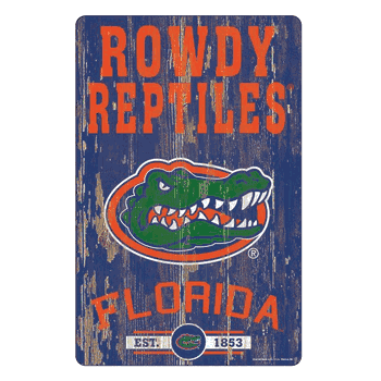 Florida Gators Sign 11x17 Wood Slogan Design