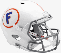 Florida Gators Speed Throwback Replica Football Helmet White w/Gray Mask
