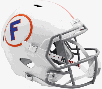 Florida Gators Speed Throwback Replica Football Helmet White w/Gray Mask