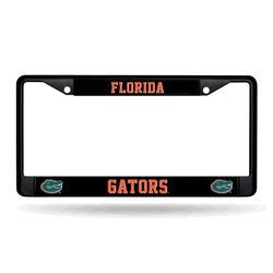 Florida Gators Standard Black Chrome Frame with Plastic Inserts 12" x 6" Car/Truck Auto Accessory