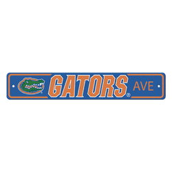 Florida Gators Team Color Street Sign Dcor 4in. X 24in. Lightweight