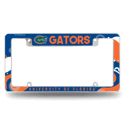 Florida Gators Wave 12" x 6" Chrome All Over Automotive License Plate Frame