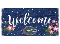 Florida Gators Welcome Floral 6x12 Sign