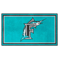 Florida Marlins 3ft. x 5ft. Plush Area Rug - Retro Collection