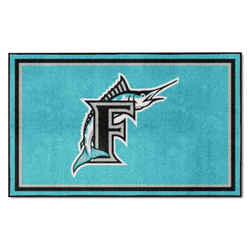 Florida Marlins 4ft. x 6ft. Plush Area Rug
