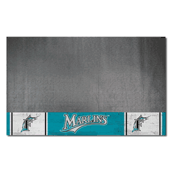 Florida Marlins Vinyl Grill Mat - 26in. x 42in.