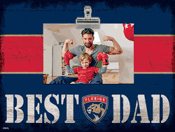 Florida Panthers 10" x 8" Best Dad with Stripe Clip Frame