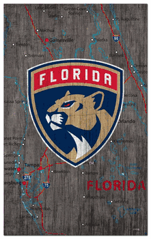 Florida Panthers 11x19 City Map Sign
