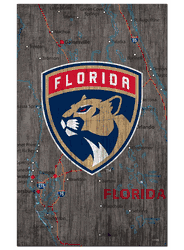 Florida Panthers 11x19 City Map Sign
