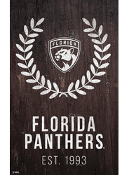 Florida Panthers 11x19 Laurel Wreath Sign