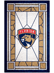 Florida Panthers 11x19 Stained Glass Wood Sign