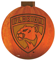 Florida Panthers 12 in. Halloween Pumpkin Sign