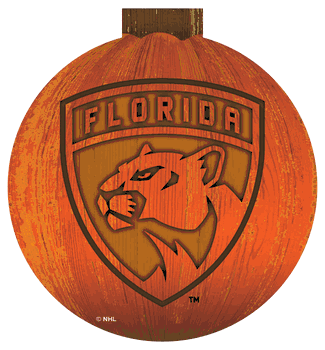 Florida Panthers 12 in. Halloween Pumpkin Sign