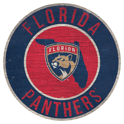 Florida Panthers 12in. Circle w/State Sign