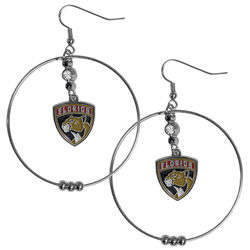 Florida Panthers 2 Inch Hoop Earrings