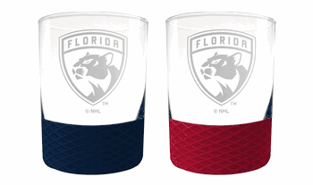 Florida Panthers 2pc Laser Etched Commissioner Rocks Glass Set