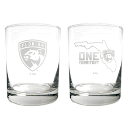 Florida Panthers 2pc Rocks Glass Set