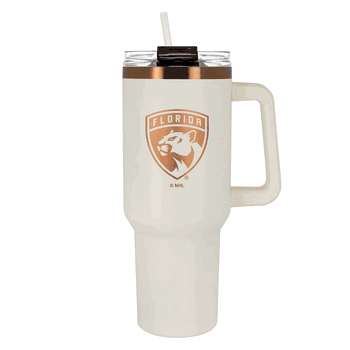 Florida Panthers 40oz Crme and Copper Colossus Travel Mug with Straw