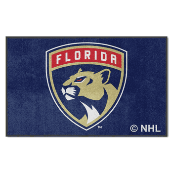 Florida Panthers 4X6 High-Traffic Mat with Durable Rubber Backing - Landscape Orientation