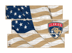 Florida Panthers American Flag 3 Plank