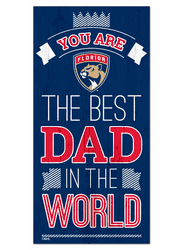 Florida Panthers Best Dad in the World 6x12 Sign