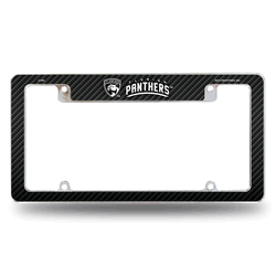 Florida Panthers Black 12" x 6" Chrome All Over Automotive License Plate Frame