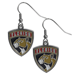 Florida Panthers Chrome Dangle Earrings