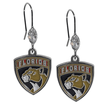 Florida Panthers Crystal Dangle Earrings