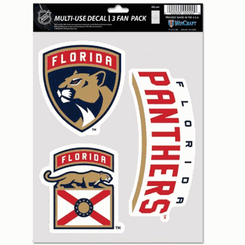 Florida Panthers Decal Multi Use Fan 3 Pack