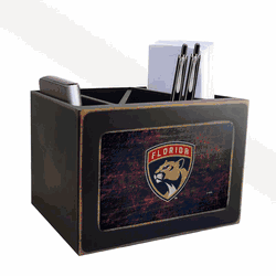 Florida Panthers Distressed Desktop Organizer w/Team Color