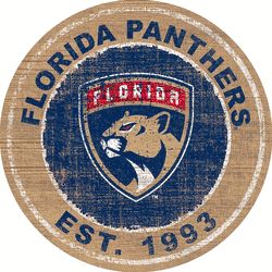 Florida Panthers Heritage 24" Distressed Round Sign