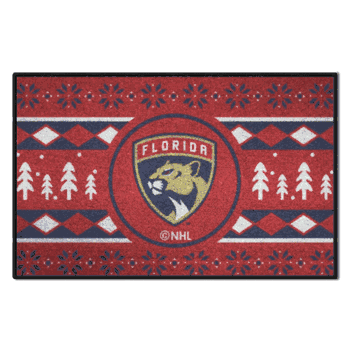 Florida Panthers Holiday Sweater Starter Mat Accent Rug - 19in. x 30in.