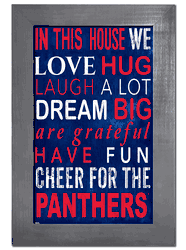 Florida Panthers In This House 11x19 Sign