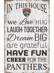 Florida Panthers In This House 11x19 Sign