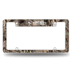 Florida Panthers Mossy Oak 12" x 6" Chrome All Over Automotive License Plate Frame