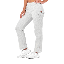 Florida Panthers NHL Kadi Cargo Straight Fleece Pants Heather Grey Large