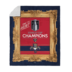 Florida Panthers NHL Portrait Silk Touch Sherpa Throw Blanket 50x60 inches