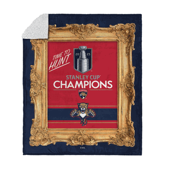 Florida Panthers NHL Portrait Silk Touch Sherpa Throw Blanket 50x60 inches