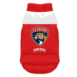 Florida Panthers Pet Parka Puff Vest Extra Small