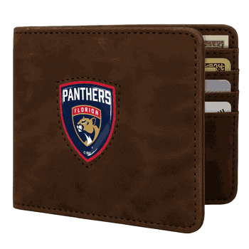 Florida Panthers Shield Wallet - Brown