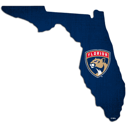 Florida Panthers Team Color Logo State Sign