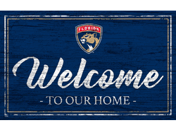 Florida Panthers Team Color Welcome 11x19 Sign