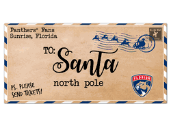 Florida Panthers To Santa 6x12 Sign