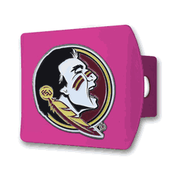 Florida State Pink Metal Hitch Cover with  3D Color Emblem
